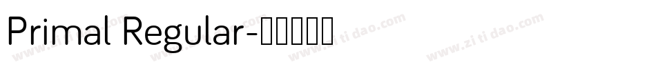 Primal Regular字体转换